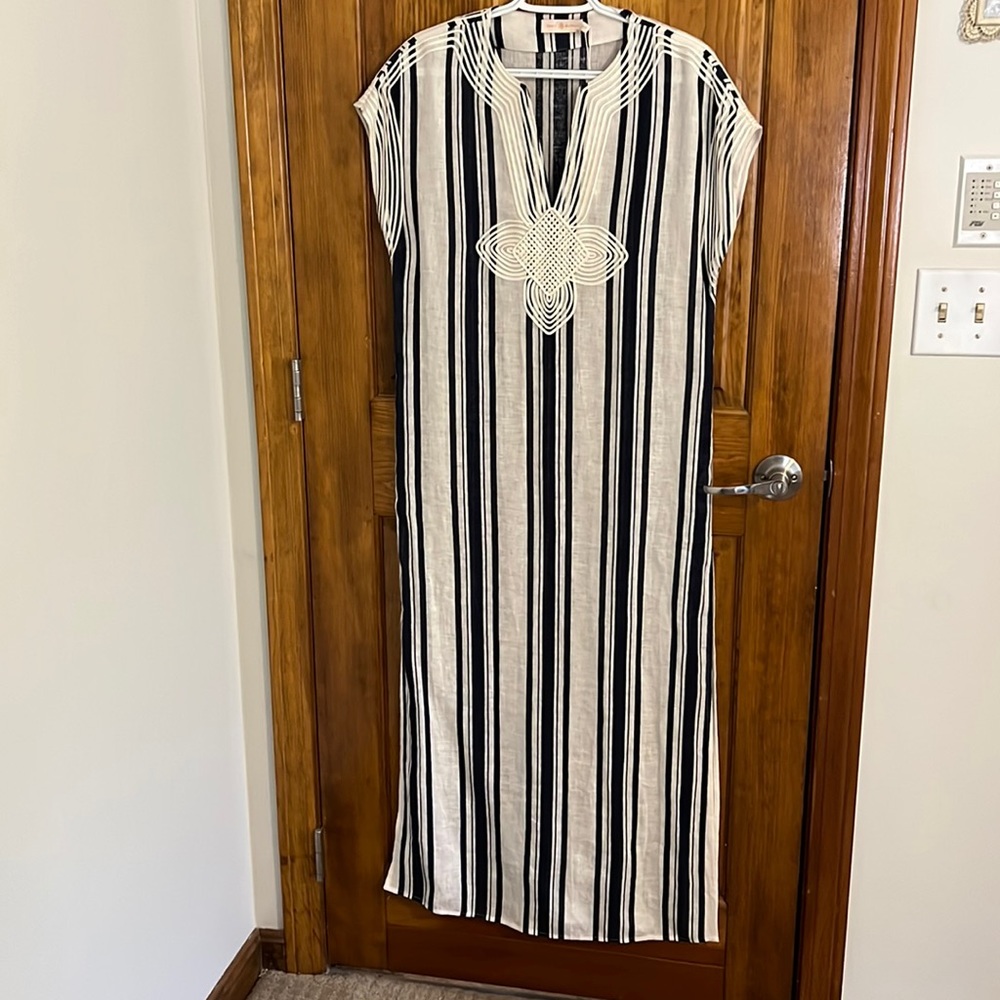Tory Burch Linen Caftan. New with Tags